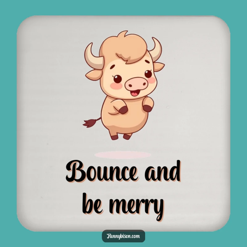 Funny Cute Bison Bouncing Coaster - Delightful Hooves Bison Protector